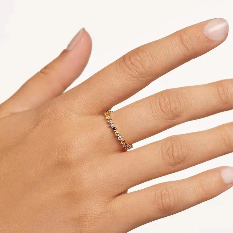 Sterling Silver Simple Style Charm Quality Finger Ring