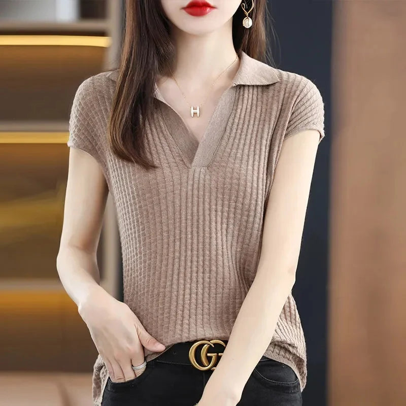 Pullover Knitted Winter Sleeves Slim Casual Ribbed Sweater