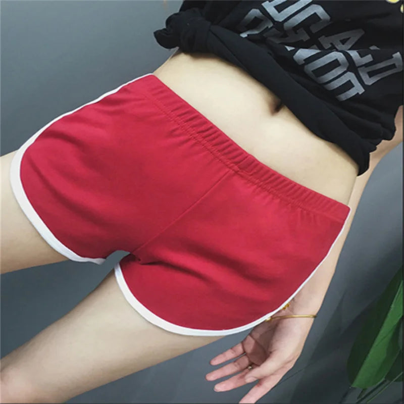 Sports Summer Candy Color Anti Emptied Skinny Casual Women Short