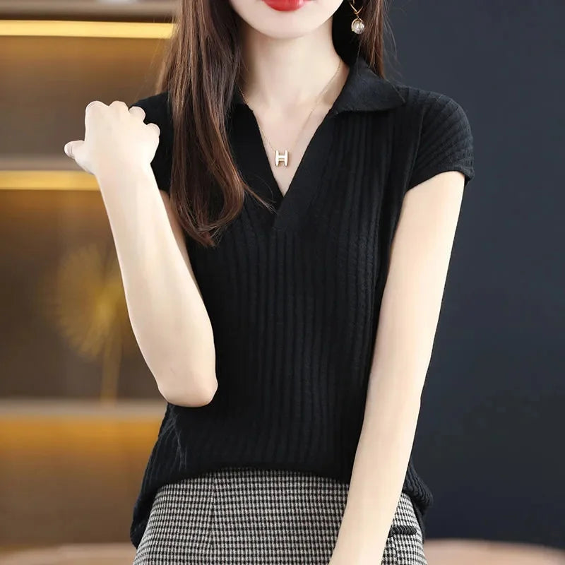 Pullover Knitted Winter Sleeves Slim Casual Ribbed Sweater