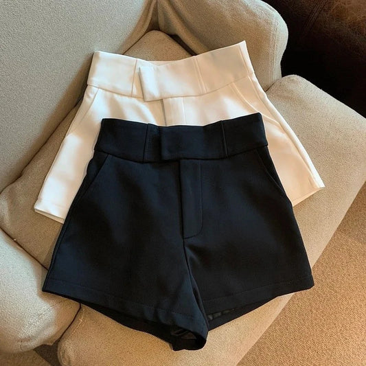 Streetwear Elegant High Waist A Line Wide Leg Women Short