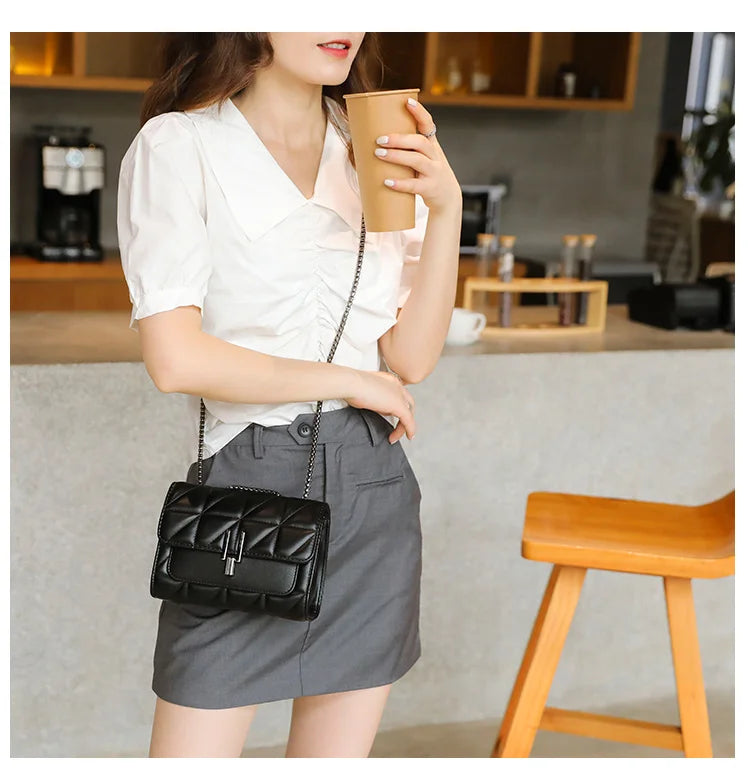 Luxury Design Leather Chain Handbags Shoulder Casual Fashion Messenger Women Bags