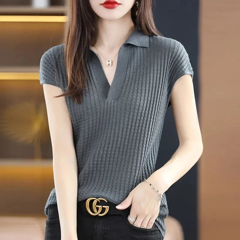 Pullover Knitted Winter Sleeves Slim Casual Ribbed Sweater