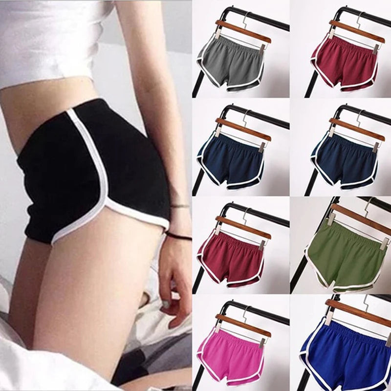 Sports Summer Candy Color Anti Emptied Skinny Casual Women Short