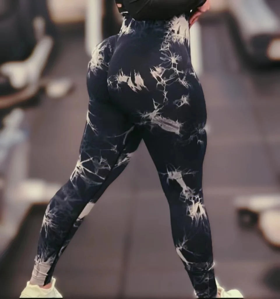 Tiedye Gym Leggings Seamless Mujer Women Pants