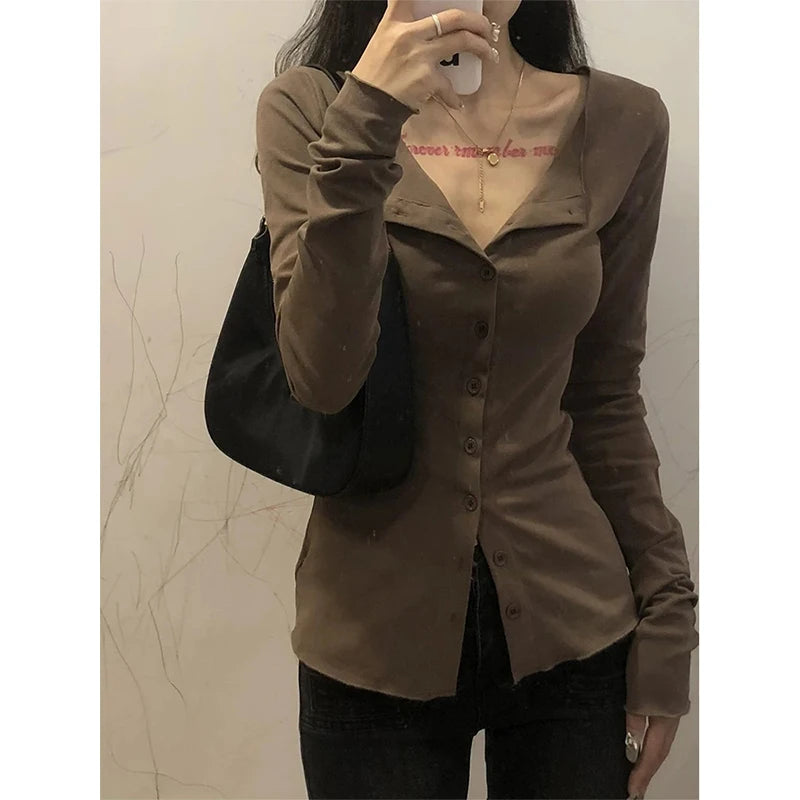 Long Sleeve Slim Casual Bottom Shirt