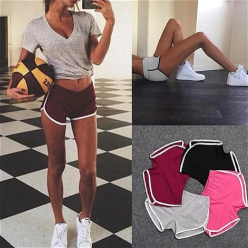 Sports Summer Candy Color Anti Emptied Skinny Casual Women Short