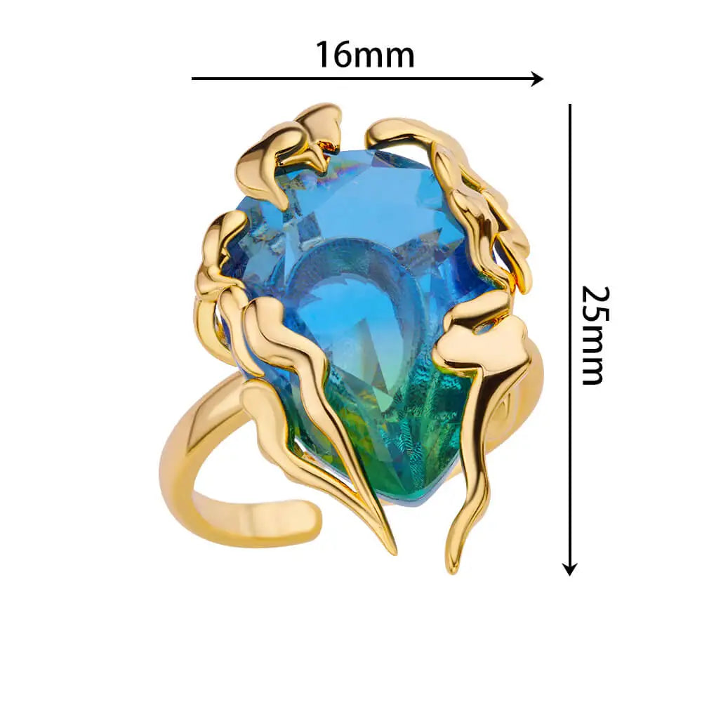 Zircon Flame Drop Rings