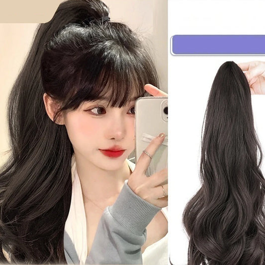 Ponytail Hair Extensions Jaw Clip Tie Women Hairstyle